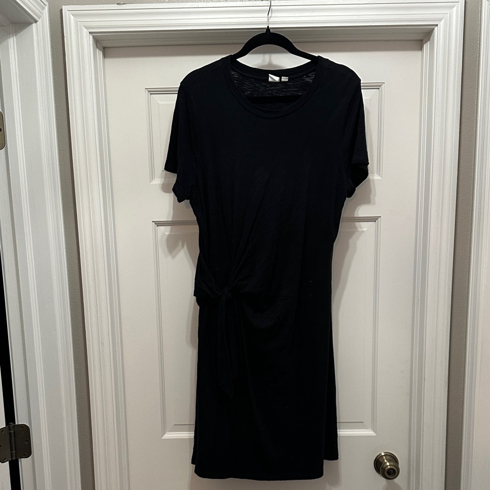 GAP Black Mini Dress with Knot Detail